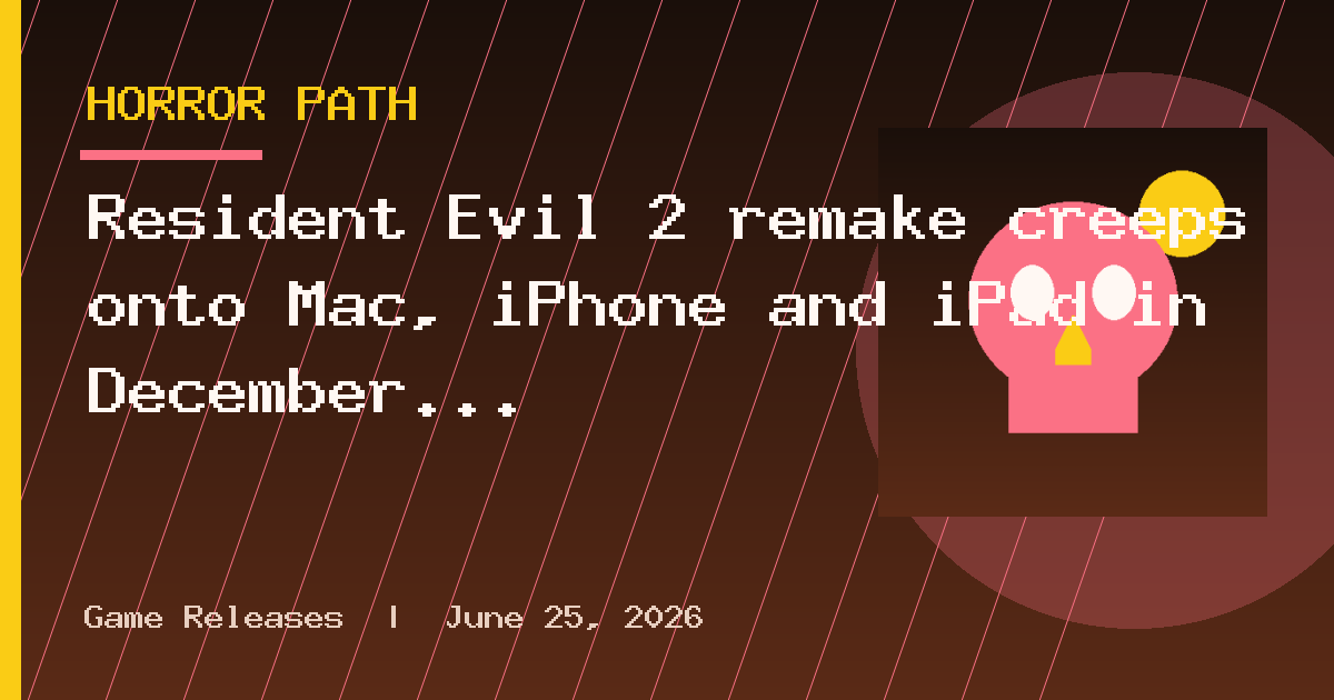Resident Evil 2 remake creeps onto Mac, iPhone and iPad in December
